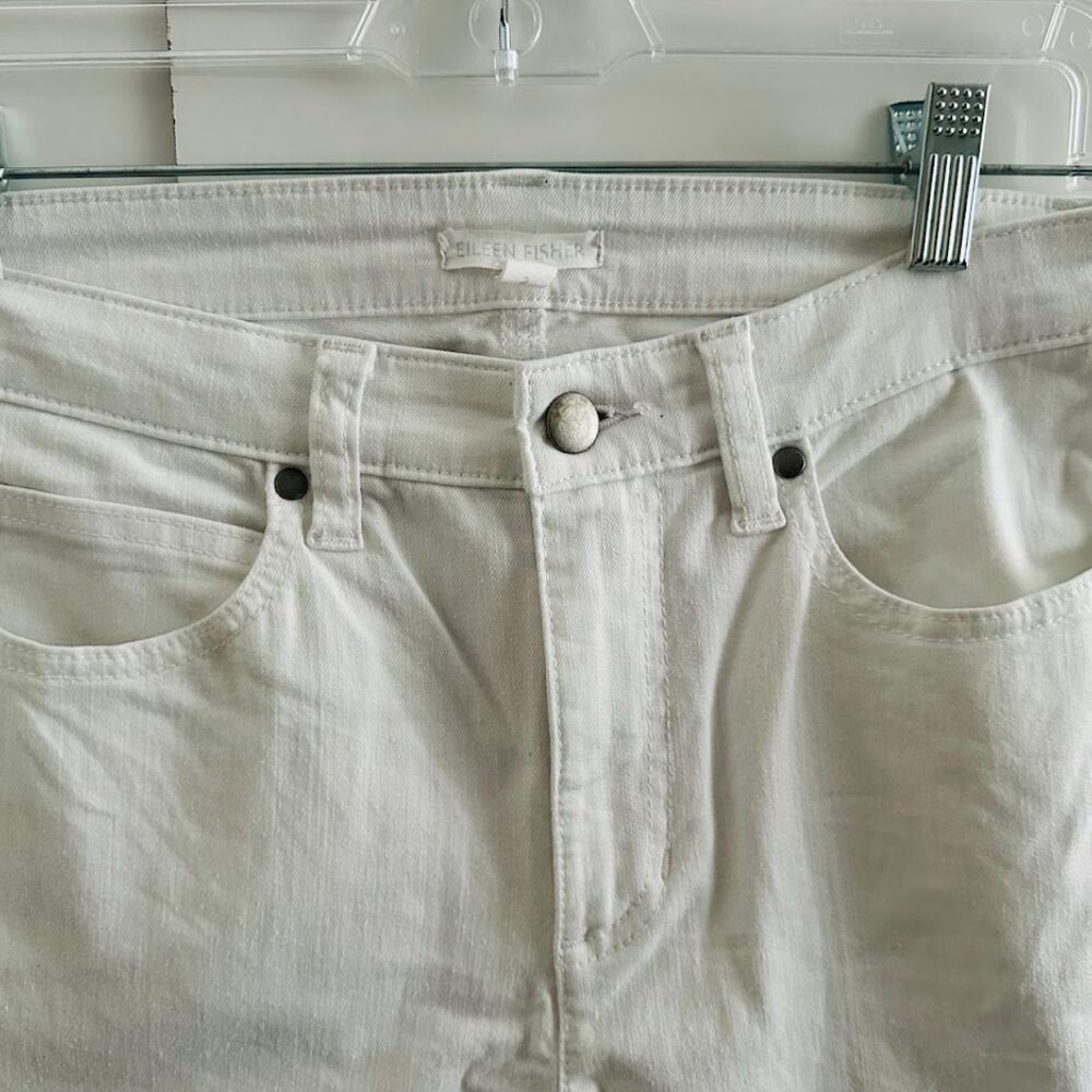 EILEEN FISHER Women Straight leg ORGANIC COTTON DENIM WHITE SIZE 2 US - Picture 2 of 9